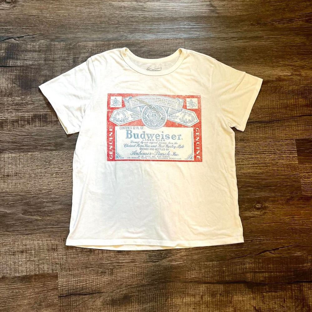 oversized classic Budweiser white tee t-shirt